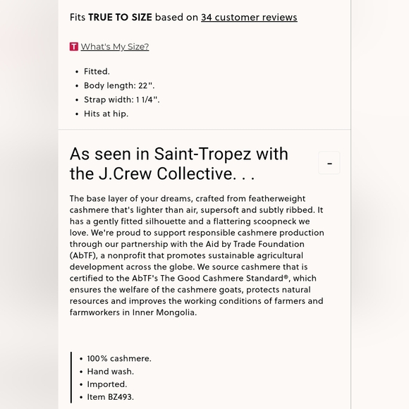 NWT J. Crew Featherweight cashmere ribbed tank top, size S - Picture 3 of 8